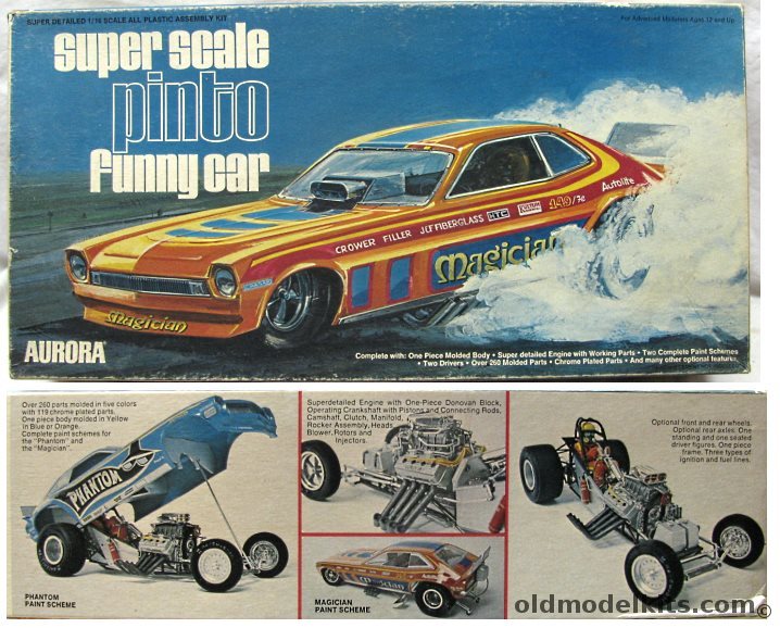 Aurora 1/16 Pinto Super Scale Funny Car, 852 plastic model kit